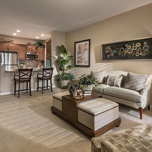 Cedarbrook Senior Living Northville - 17-079-14 Model Suite Living Room